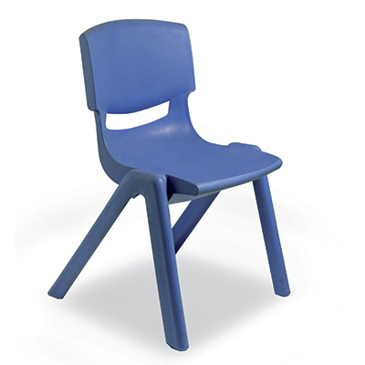 Sedia per scuole materne in pp seduta cm.26 col blu