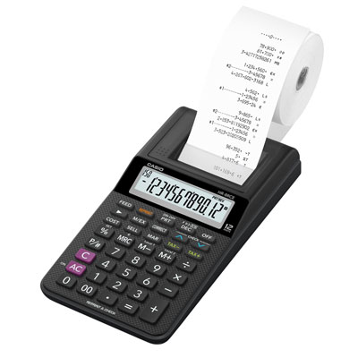 Calcolatrice con stampante Casio hr-8rce bundle con alimentatore