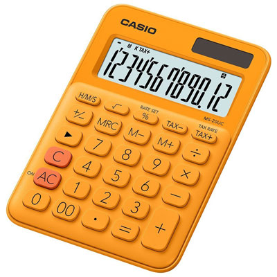 Calcolatrice tavolo Casio ms-20uc arancione