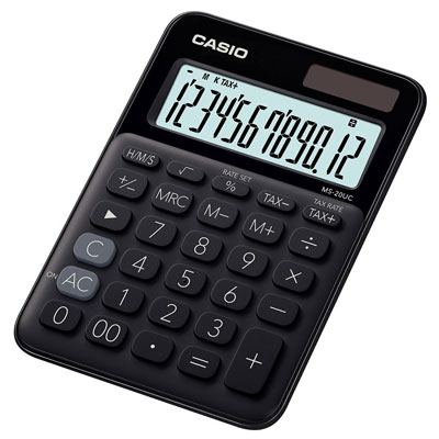 Calcolatrice tavolo Casio ms-20uc nero