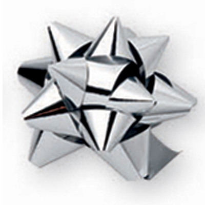 Fiocco Rapid splendid metallizzato mm.50 pezzi 30 argento 04