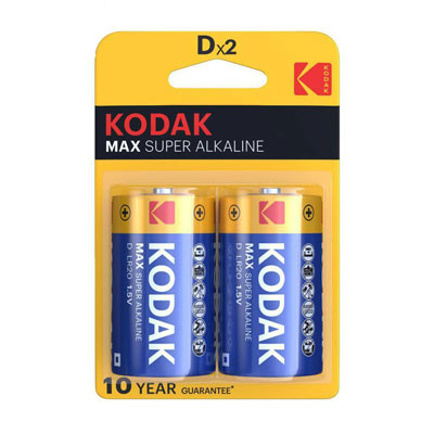 Batteria Kodak Max alkaline torcia tipo d pz.2