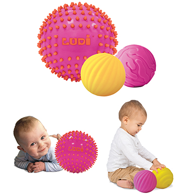 Set 3 palle sensoriali rosa