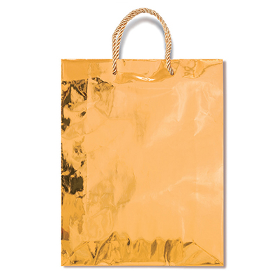 Shopper mono colore metal cm.12x37x9 oro