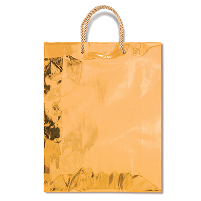 Shopper mono colore metal cm.22x26x10 oro