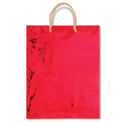 Shopper mono colore metal cm.32x41x10 rosso